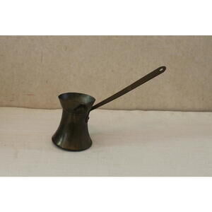 Vintage Turkish Coffee Pourer Dipper Ladle Long Handle Brass Tone Primitive